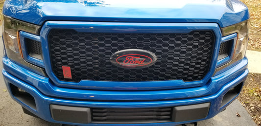 2015-2023 F150 emblem decal in black and red