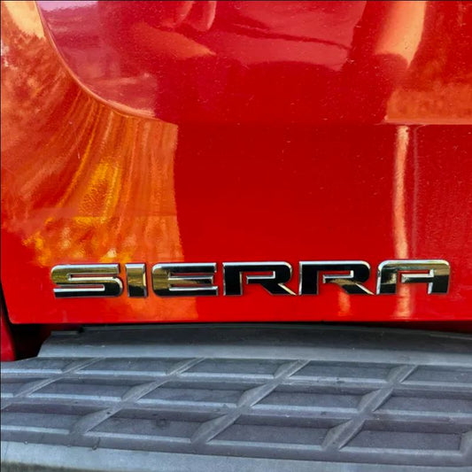 2007-2018 Sierra Badge Emblem Overlay DECAL Letters Compatible With GMC Sierra