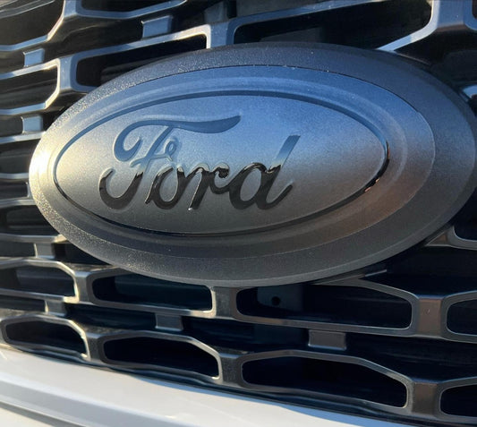 2015-2023 F150 Full Coverage BLACKOUT Emblem Overlay DECALS Compatible with Ford F-150 | Front & Rear Set