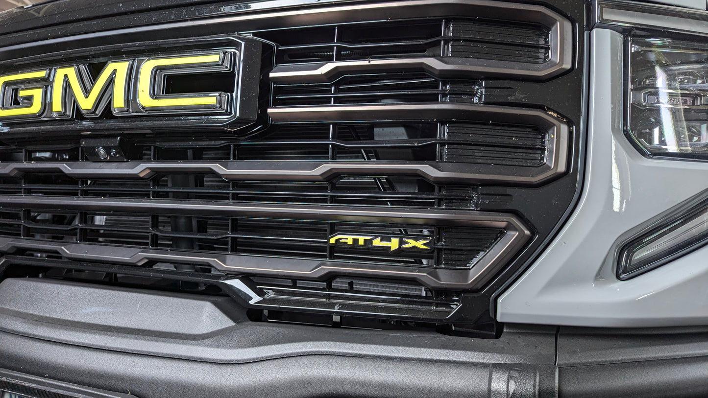 Sierra AT4 "X" Badge Emblem Overlay DECALS Compatible With GMC Sierra