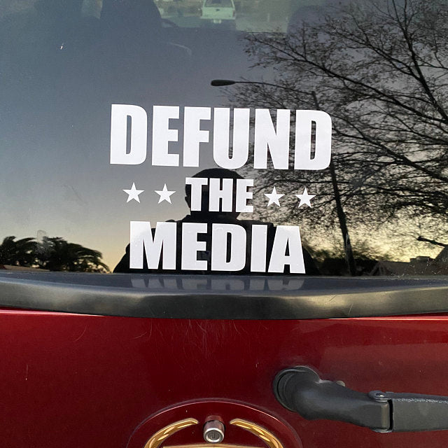 DEFUND The Media Vinyl Decal Bumper Window Sticker