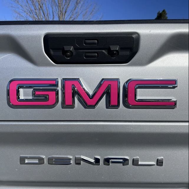 2020 2021 2022 2023 2024 2025 Sierra 2500 Precut Emblem Overlay DECALS Compatible With GMC Sierra 2500 | Front & Rear Set