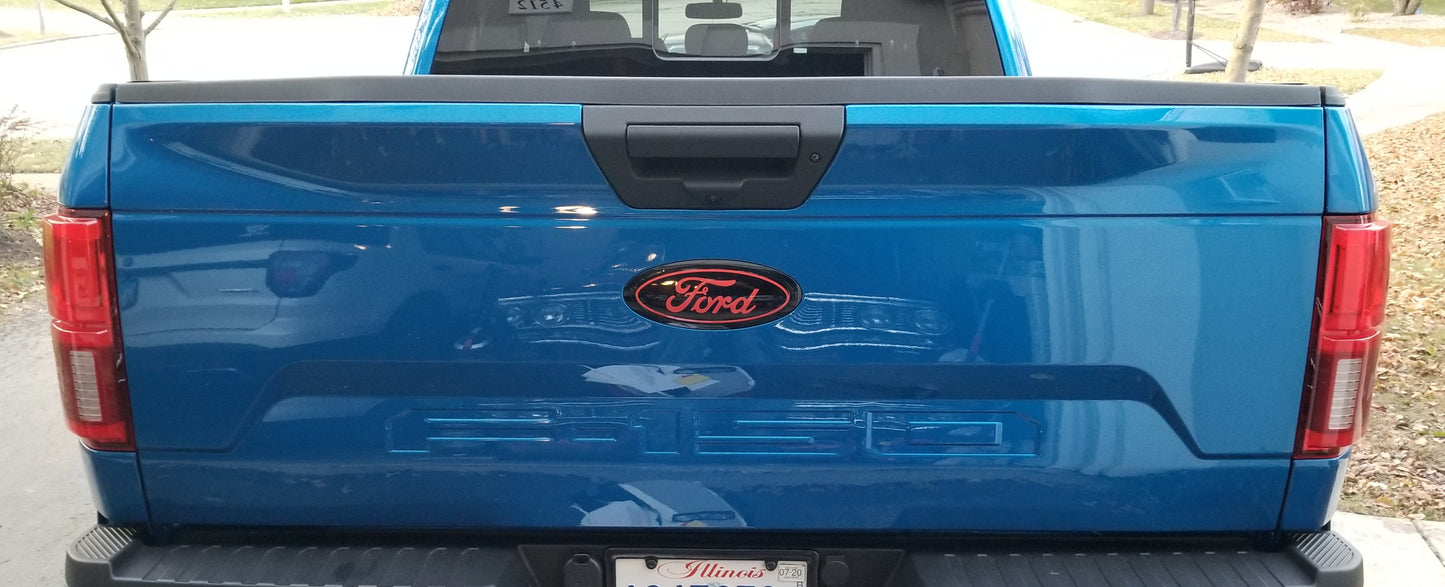2015-2023 F150 Full Coverage Emblem Overlay DECALS Compatible with Ford | Grille & Tailgate Set