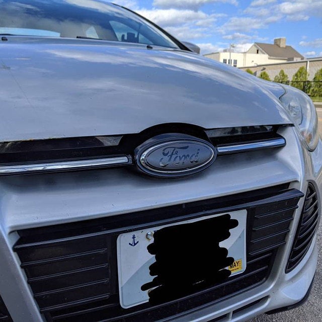 2012-2014 Focus BLACKOUT Emblem Overlay DECALS Compatible with Ford | Front & Rear Set