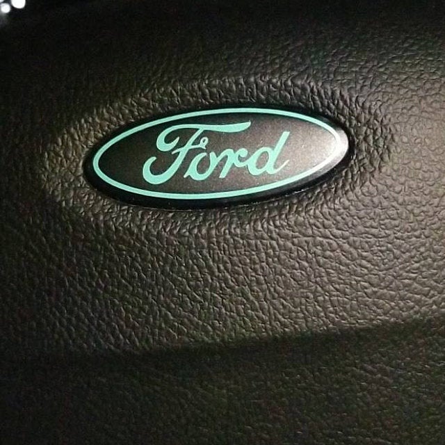 Steering Wheel Vinyl Decal Compatible with Ford Airbag Emblem Overlay Decal | MANY COLORWAYS