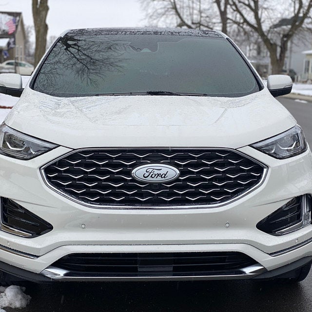 2007-2014 Edge Emblem Overlay DECALS Compatible with Ford | Front & Rear Set