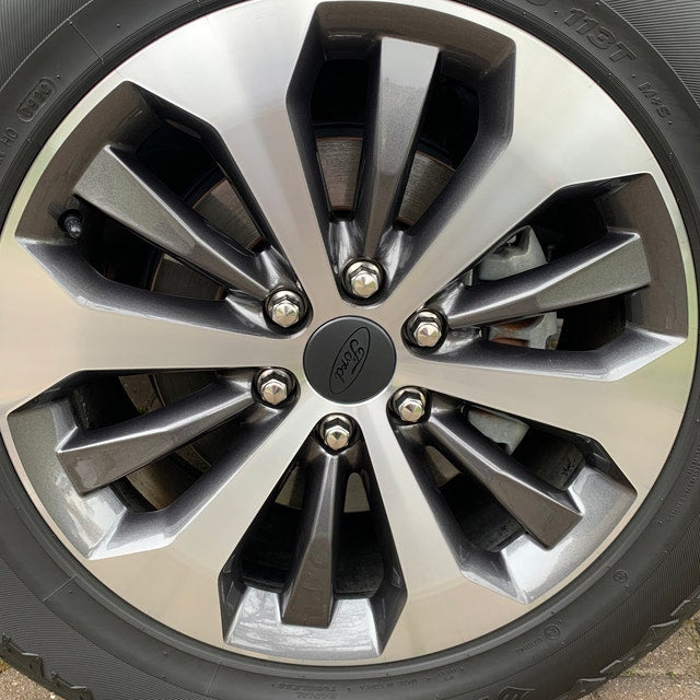 Ford Wheel Hub Cap Rim Emblem Overlay DECALS Compatible With Ford | BLACKOUT SET