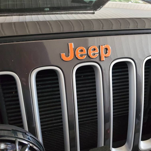2007-2018 Wrangler FRONT Emblem Overlay DECALS Compatible with Jeep