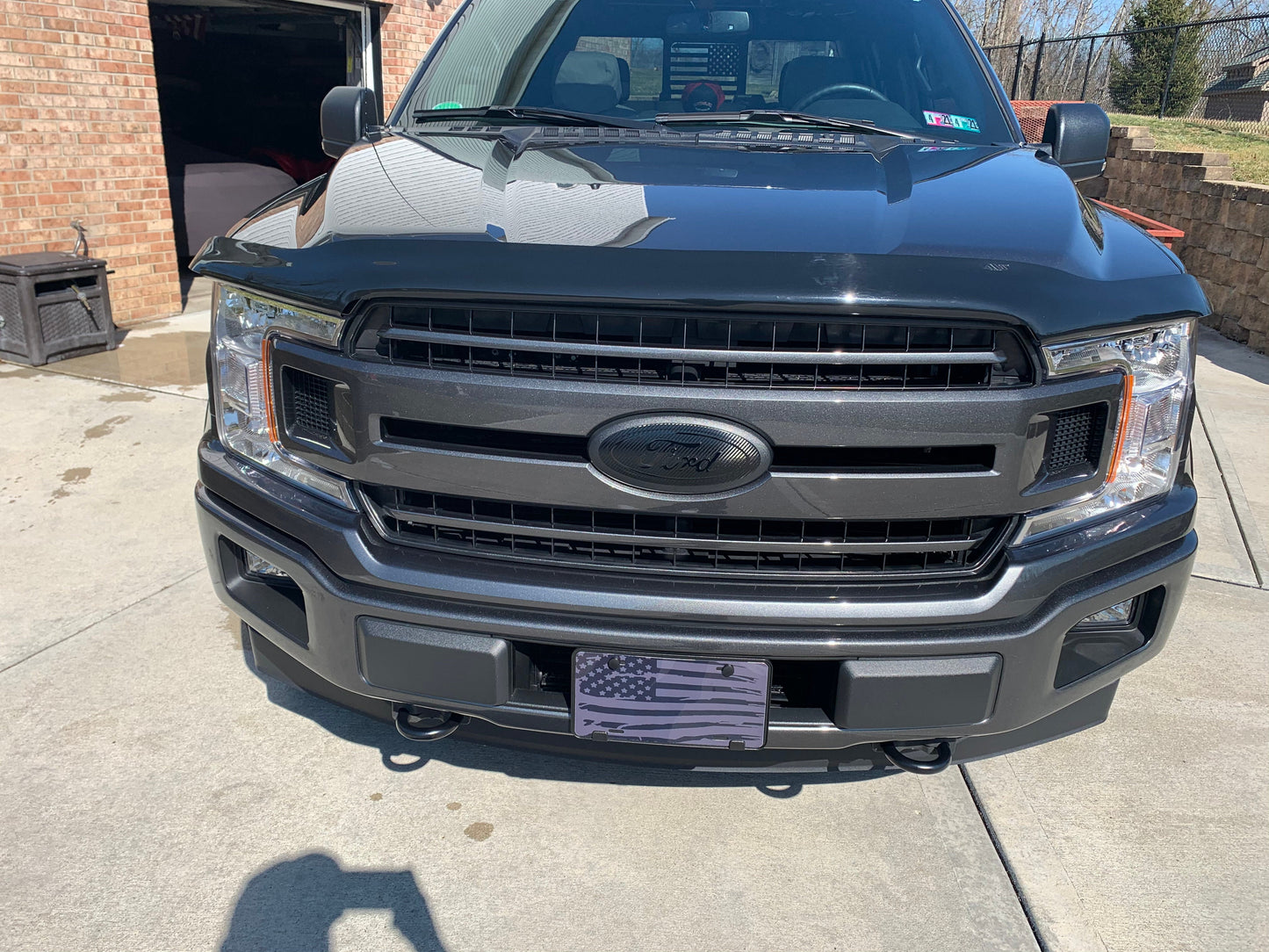 2015-2023 F150 Full Coverage Carbon Blackout Emblem Overlay DECALS Compatible with Ford F-150 | Front & Rear Set