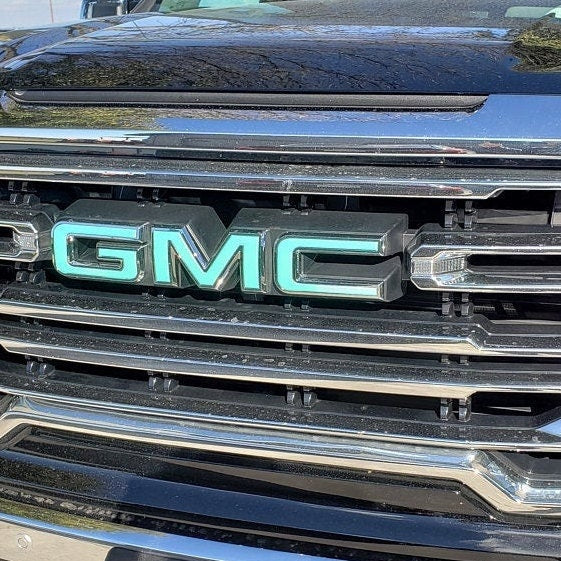 2019 2020 2021 2022 2023 Sierra 1500 Precut Emblem Overlay DECALS Compatible With GMC Sierra 1500 | Front & Rear Set