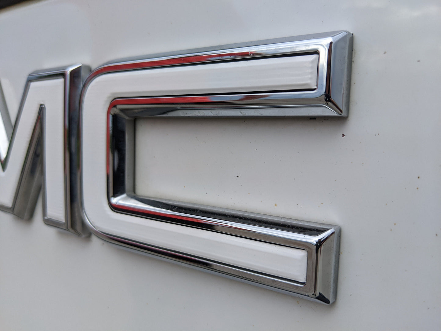 Sierra Precut Emblem Overlay DECALS Compatible With GMC Sierra | Gloss WHITE Front & Rear Set
