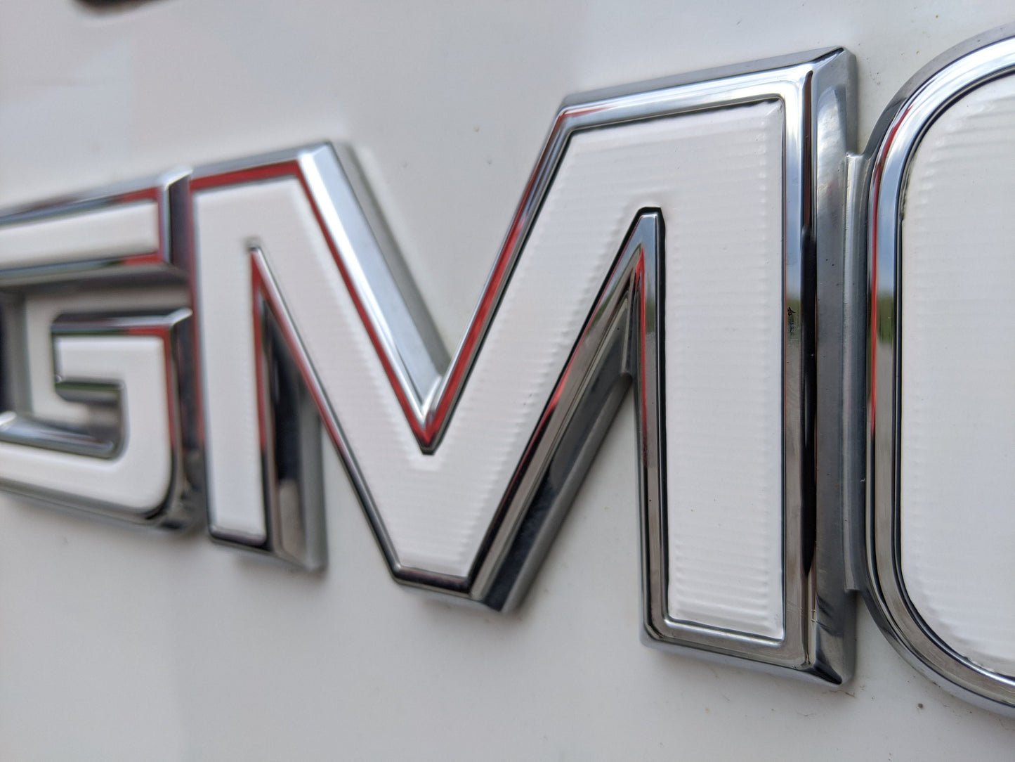 Sierra Precut Emblem Overlay DECALS Compatible With GMC Sierra | Gloss WHITE Front & Rear Set