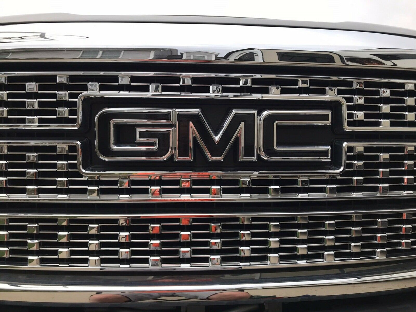 Sierra Precut Emblem Overlay DECALS Compatible With GMC Sierra | Gloss BLACK Front & Rear Set