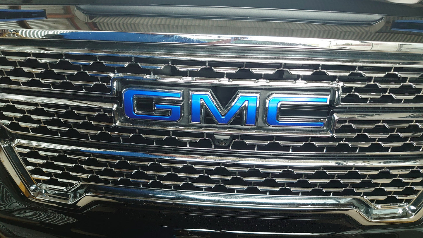 2019 2020 2021 2022 2023 Sierra 1500 Precut Emblem Overlay DECALS Compatible With GMC Sierra 1500 | Front & Rear Set