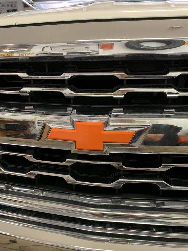 silverado orange emblem overlay