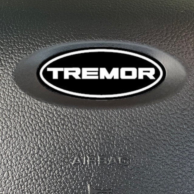 Tremor Steering Wheel Vinyl Decal Compatible with Ford Airbag Emblem Badge Overlay Decal