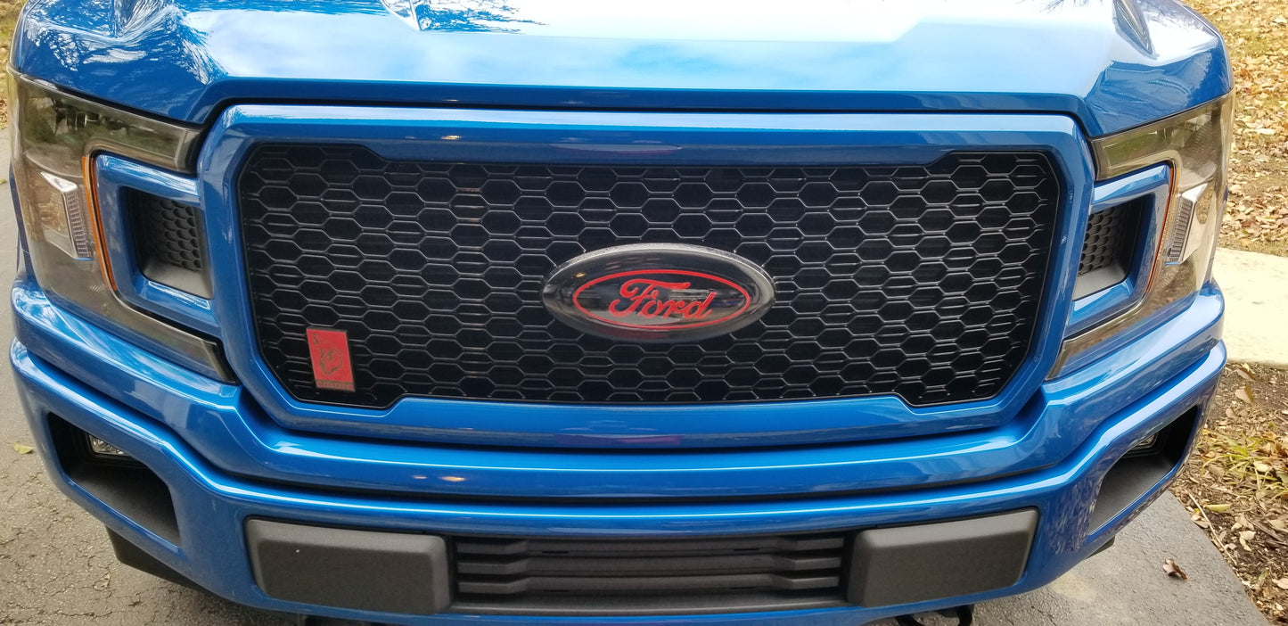 2015-2023 F150 emblem decal in black and red
