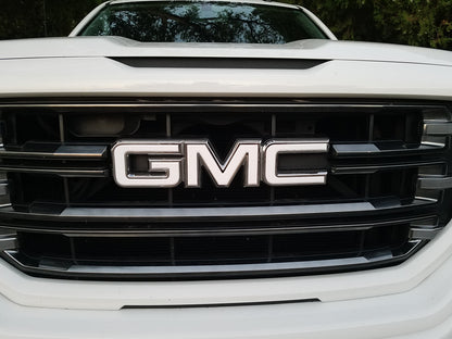 2015-2019 Sierra 2500 3500 Precut Emblem Overlay DECALS in white