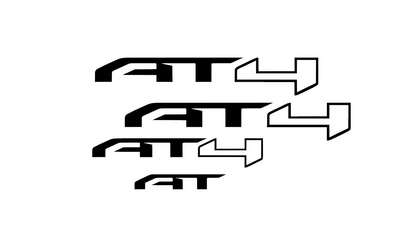 Sierra AT4 Badge Emblem Overlay DECALS Compatible With GMC Sierra