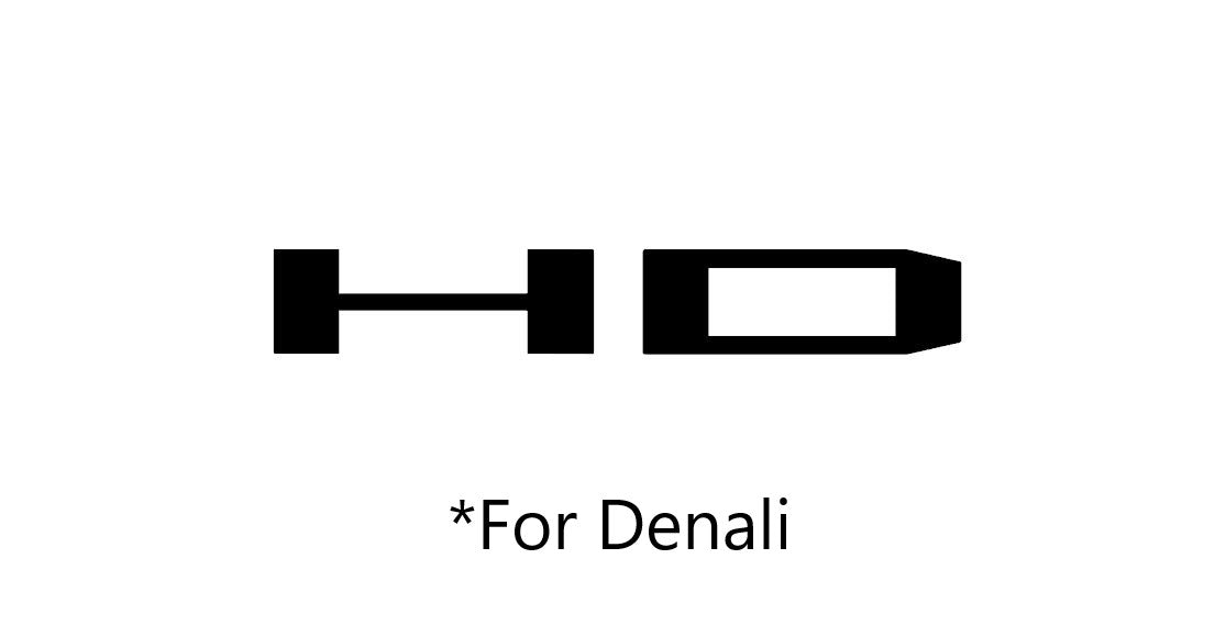 Sierra Denali "HD" Badge Emblem Overlay DECALS Compatible With GMC Sierra