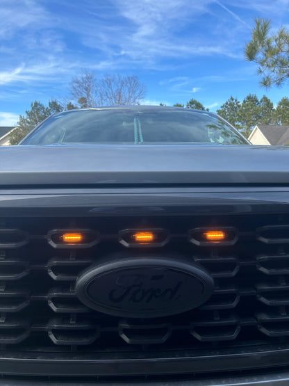 2024-2026 F150 LIGHTNING Blackout Emblem Overlay DECALS Compatible with Ford F-150 Lightning | Front & Rear Set