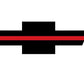 Precut RED LINE Bowtie Emblem Overlay DECALS Compatible With Chevy