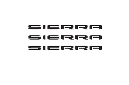 2019-2024 SIERRA Badge Emblem Overlay DECAL Letters Compatible With GMC Sierra