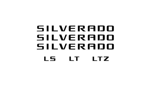 2007-2018 Silverado Badge Emblem Overlay DECAL Letters Compatible With Chevy Silverado