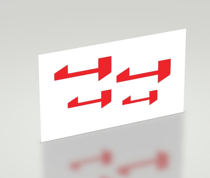 Sierra AT4 "4" Badge Emblem Inlay DECALS Compatible With GMC Sierra
