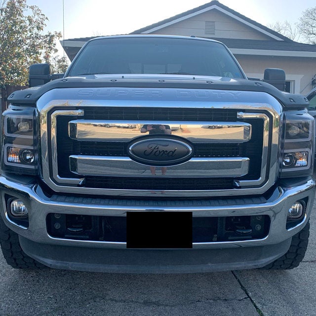 2011-2016 F250 F350 Emblem Overlay DECALS Compatible with Ford | Grille & Tailgate Set