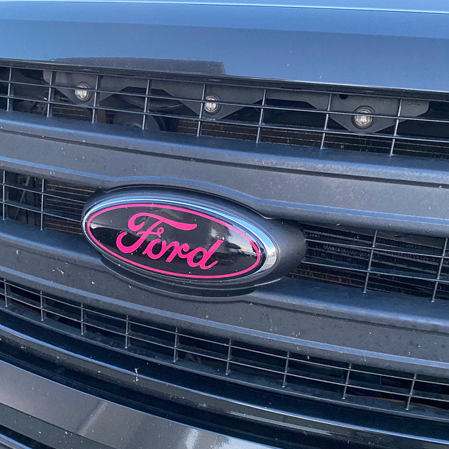 pink and black f150 emblem overlay decal