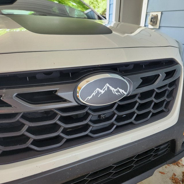 2020-2024 Outback Mountain Emblem Overlay DECALS Compatible with Subaru Outback | Front & Rear Set