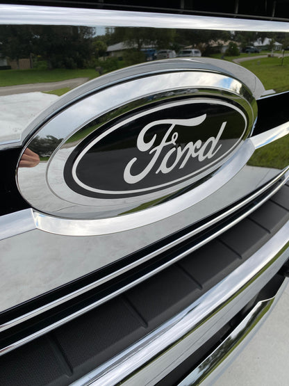 2011-2016 F250 F350 Emblem Overlay DECALS Compatible with Ford | Grille & Tailgate Set