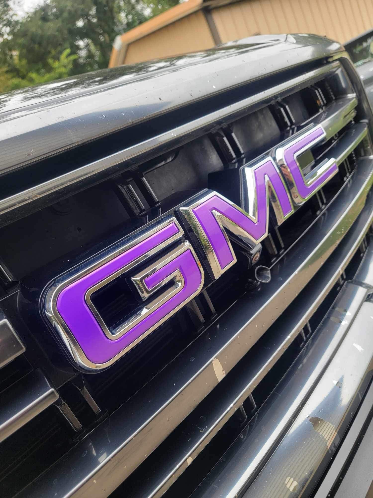 2025-2026 yukon emblem overlay decal in purple