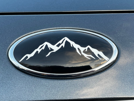2019-2021 Kia Forte Mountain Emblem Overlay DECALS | Front & Rear Set