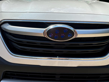 2020-2025 Outback Paw Prints Emblem Overlay DECALS Compatible with Subaru Outback | Front & Rear Set