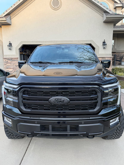 2024-2026 F150 LIGHTNING Blackout Emblem Overlay DECALS Compatible with Ford F-150 Lightning | Front & Rear Set