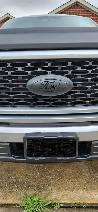 2015-2023 F150 Full Coverage BLACKOUT Emblem Overlay DECALS Compatible with Ford F-150 | Front & Rear Set
