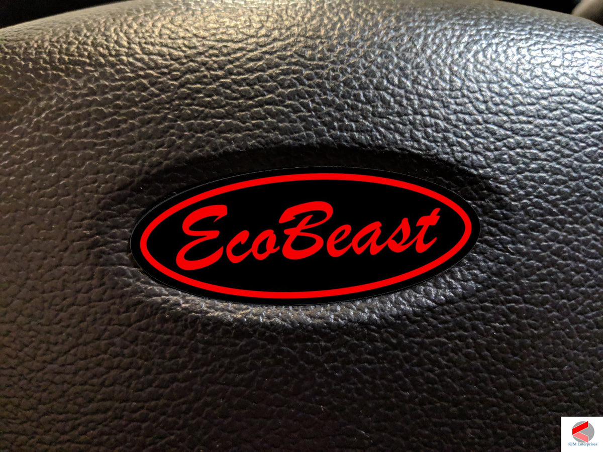 Ford EcoBeast Steering Wheel Airbag Logo Emblem Overlay Decal – KJM ...
