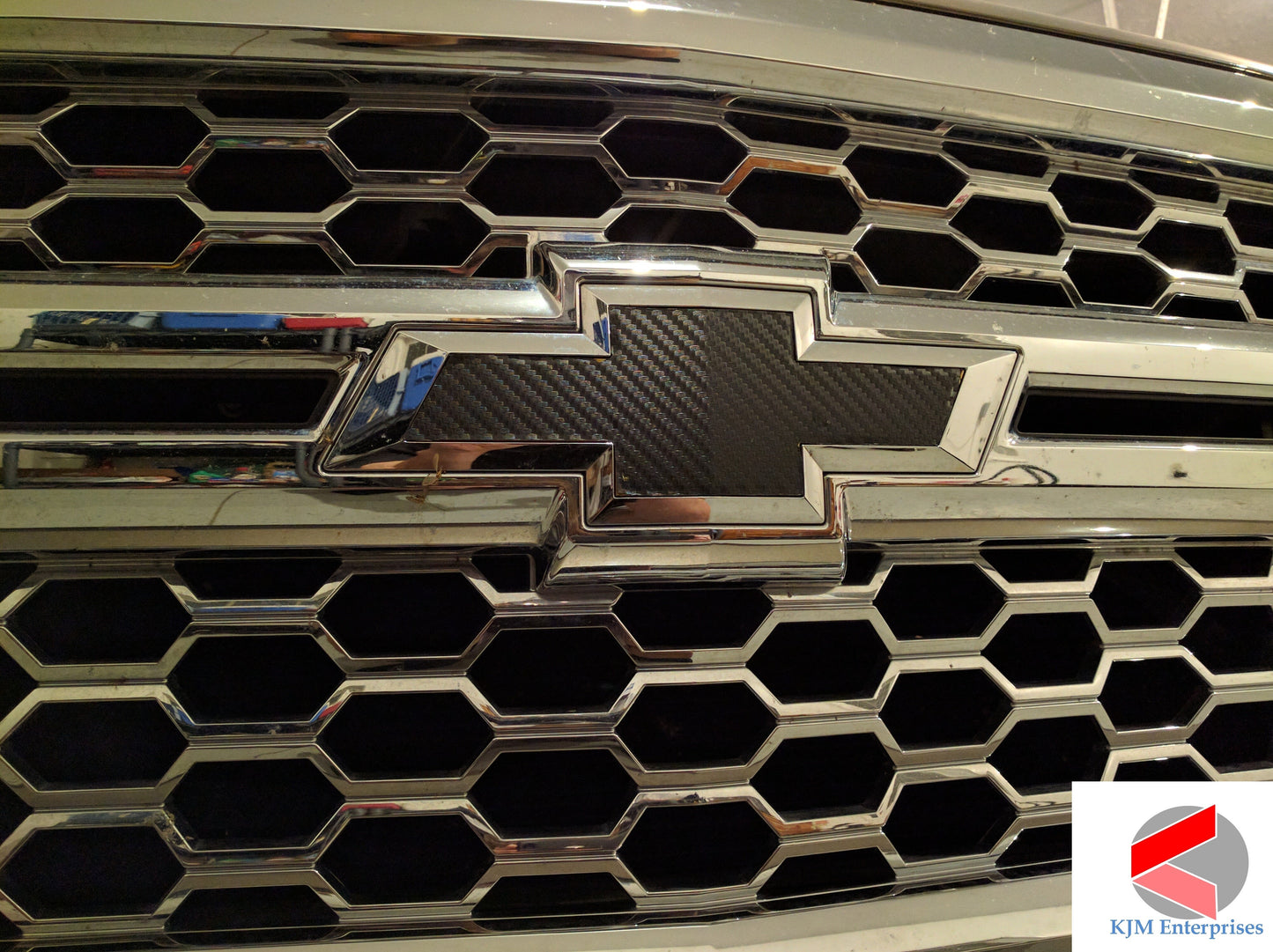 2016-2018 Silverado 1500 Precut Bowtie Emblem Overlay DECALS Compatible With Chevy | Front & Rear Set