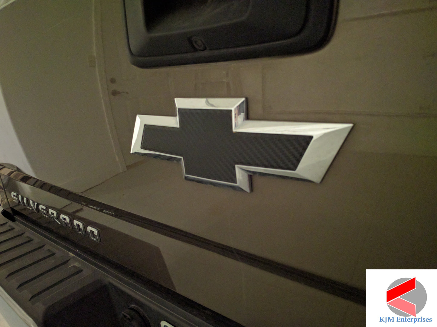 2014-2015 Silverado 1500 Precut Bowtie Emblem Overlay DECALS Compatible With Chevy | Front & Rear Set