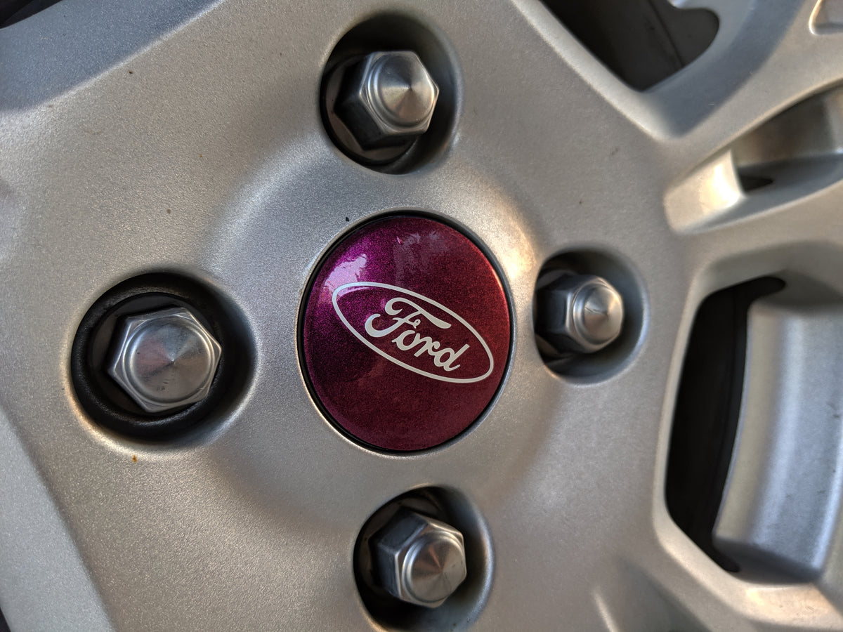 Ford Wheel Hub Cap Rim Emblem Overlay DECALS Set of 4 – KJM Vinyl Decals