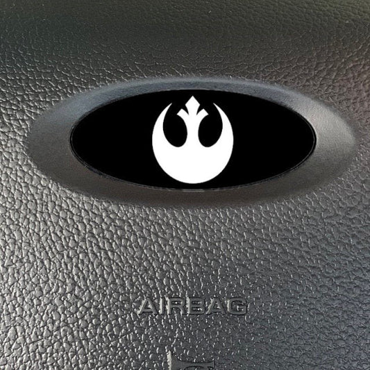 Ford steering wheel rebel alliance decal