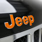 jeep wrangler jk front emblem overlay decal in orange