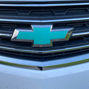2015-2020 Tahoe Suburban Precut Bowtie Emblem Overlay DECALS Compatible With Chevy | Front & Rear Set