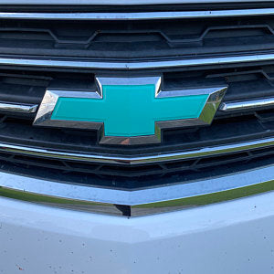 2021-2024 Tahoe Suburban Precut Bowtie Emblem Overlay DECALS Compatible With Chevy | Front & Rear Set