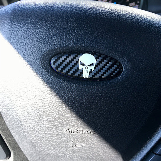 punisher skull ford steering wheel decal