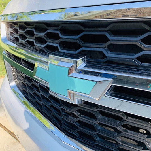 2015-2020 Colorado Precut Bowtie Emblem Overlay DECALS Compatible With Chevy | Front & Rear Set