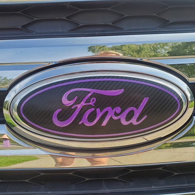 2007-2014 Edge Emblem Overlay DECALS Compatible with Ford | Front & Rear Set