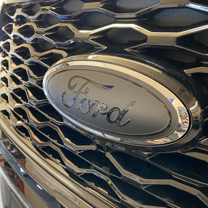 2015-2018 Edge BLACKOUT Emblem Overlay DECALS Compatible with Ford Edge | Front & Rear Set